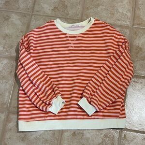 Striped Orange and Cream Sweatshirt
